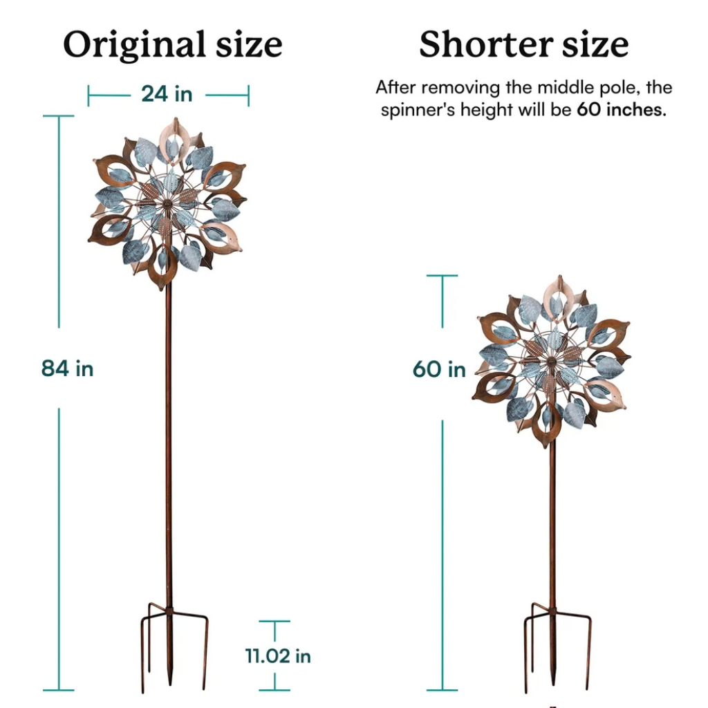 The Solstice Glow Kinetic Sculpture Wind Spinner