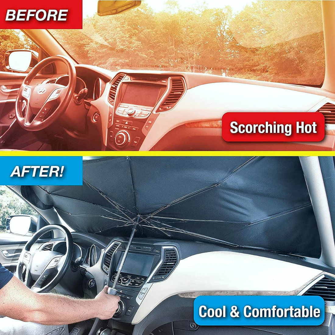 Car Windshield Sunshade – Heat Protection for Front Window